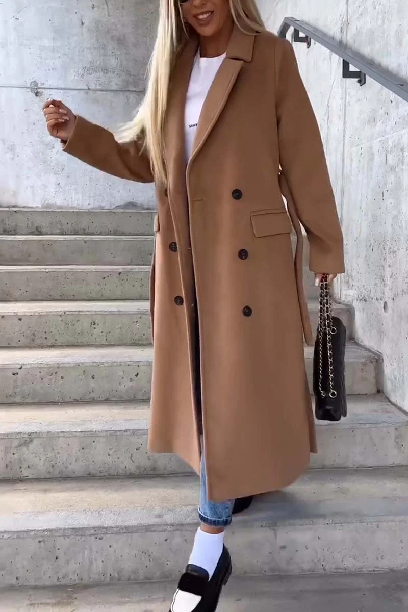 Women's fashionable double breasted coat