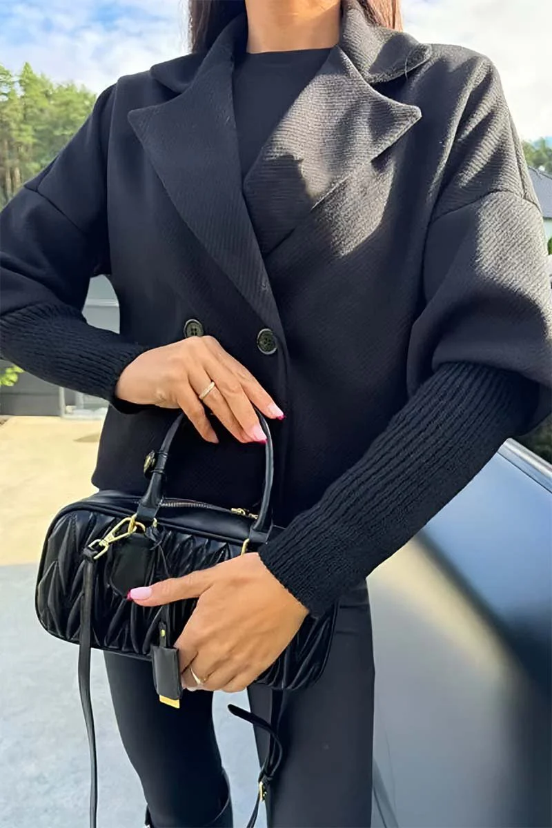 Women's casual lapel short coat